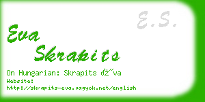 eva skrapits business card